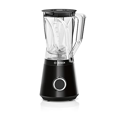 Bosch MMB6141B Standmixer VitaPower Serie 4, 1200 W, 30,000 U/min, 1,5 L Behälter Tritan, Schwarz & Set ToGo-Flasche MMZBTK1B, Smoothie-ToGo-Flasche