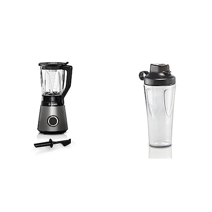 Bosch Standmixer VitaPower Serie 4 MMB6172SN & ToGo-Flasche MMZBT01B, Smoothie-ToGo-Flasche 0,6 L, bruchsicher