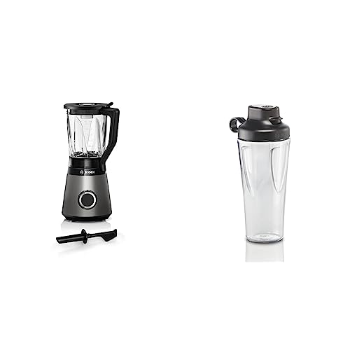 Bosch Standmixer VitaPower Serie 4 MMB6172SN & ToGo-Flasche MMZBT01B, Smoothie-ToGo-Flasche 0,6 L, bruchsicher