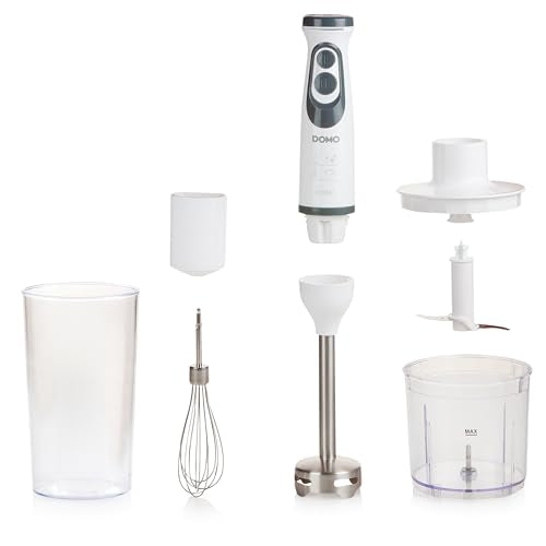DOMO DO1089M Mixer-Set 3-in-1 600 W inkl. Messbecher weiss/grau
