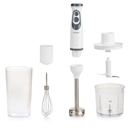 DOMO DO1089M Mixer-Set 3-in-1 600 W inkl. Messbecher weiss/grau