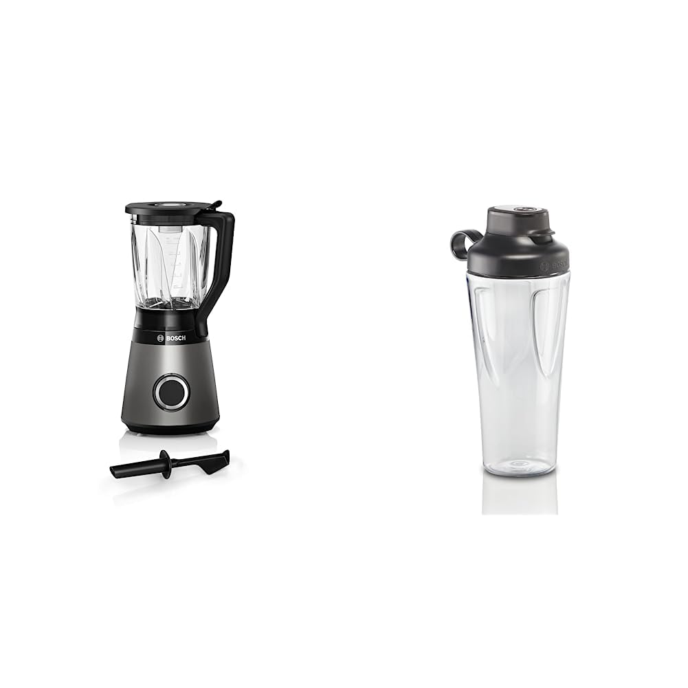 Bosch Standmixer VitaPower Serie 4 MMB6172SN & ToGo-Flasche MMZBT01B, Smoothie-ToGo-Flasche 0,6 L, bruchsicher