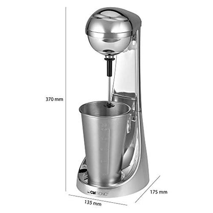 Clatronic® Barmixer u. Milchaufschäumer | Smoothie Maker | 650ml Edelstahlbehälter | praktischer Becherhalter | Mixer | 2 Geschwindigkeitsstufen |