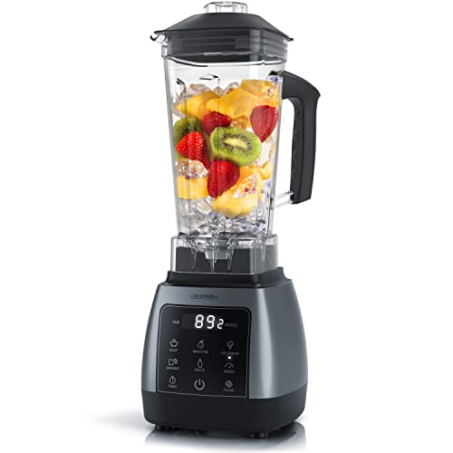 Arendo - Standmixer 2000 Watt mit Touchpanel - Hochleitungsmixer - 2L - 9 Geschwindigkeitsstufen – max. 24.000 U/min - Pulsfunktion – Timer – 5