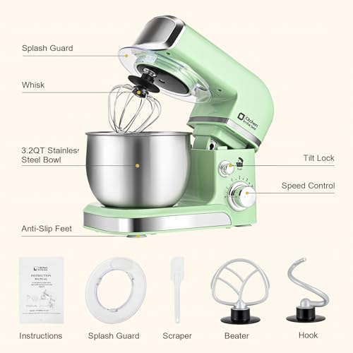 Küchen-Standmixer in Box, elektrischer Mini-Mixer für Lebensmittel, 10 l, leicht, tragbar, 6 Geschwindigkeiten, für den täglichen Gebrauch mit