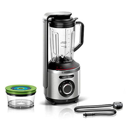 Bosch Vakuum-Standmixer, Smoothie Maker, 37.000 U/min, 1000 W, 4 Automatikprogramme, Vakuum- Frischhaltebehälter, VitaPower Serie 8 MMBV622M