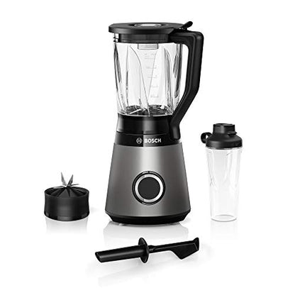 Bosch Standmixer VitaPower Serie 4 MMB6174S, 1200 W, silber & Bosch ToGo-Flasche MMZBT01B, Smoothie-ToGo-Flasche 0,6 L, bruchsicher, robust