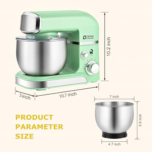 Küchen-Standmixer in Box, elektrischer Mini-Mixer für Lebensmittel, 10 l, leicht, tragbar, 6 Geschwindigkeiten, für den täglichen Gebrauch mit