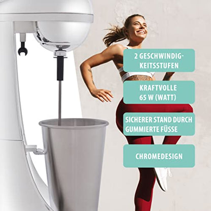 Clatronic® Barmixer u. Milchaufschäumer | Smoothie Maker | 650ml Edelstahlbehälter | praktischer Becherhalter | Mixer | 2 Geschwindigkeitsstufen |