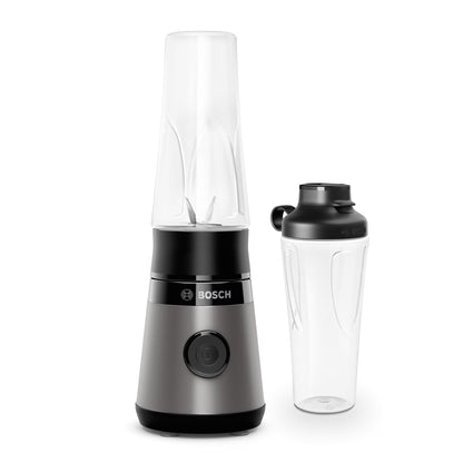 Bosch MMB6141B Standmixer VitaPower Serie 4, 1200 W, 30,000 U/min, 1,5 L Behälter Tritan, Schwarz & Set ToGo-Flasche MMZBTK1B, Smoothie-ToGo-Flasche