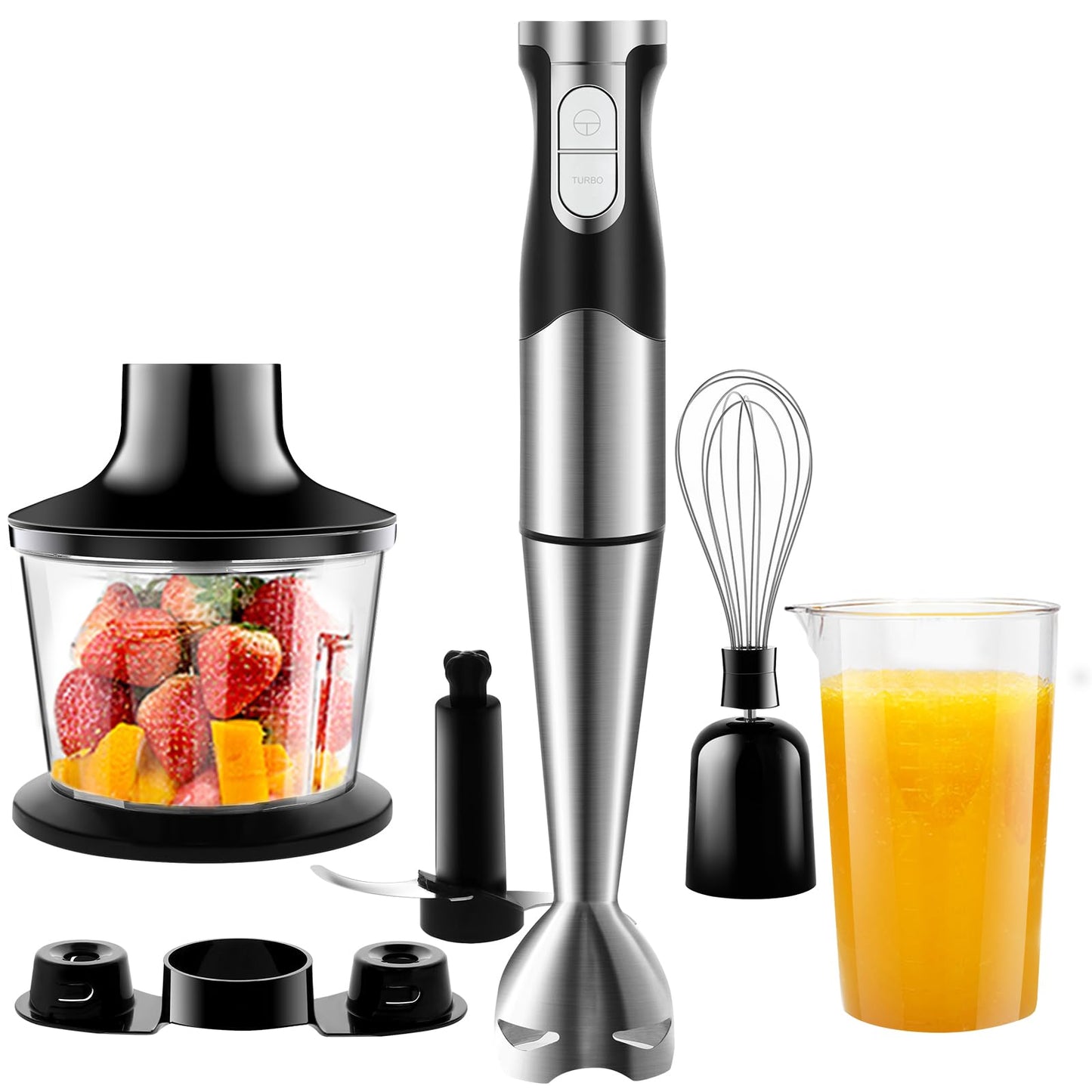 DOMO DO1089M Mixer-Set 3-in-1 600 W inkl. Messbecher weiss/grau