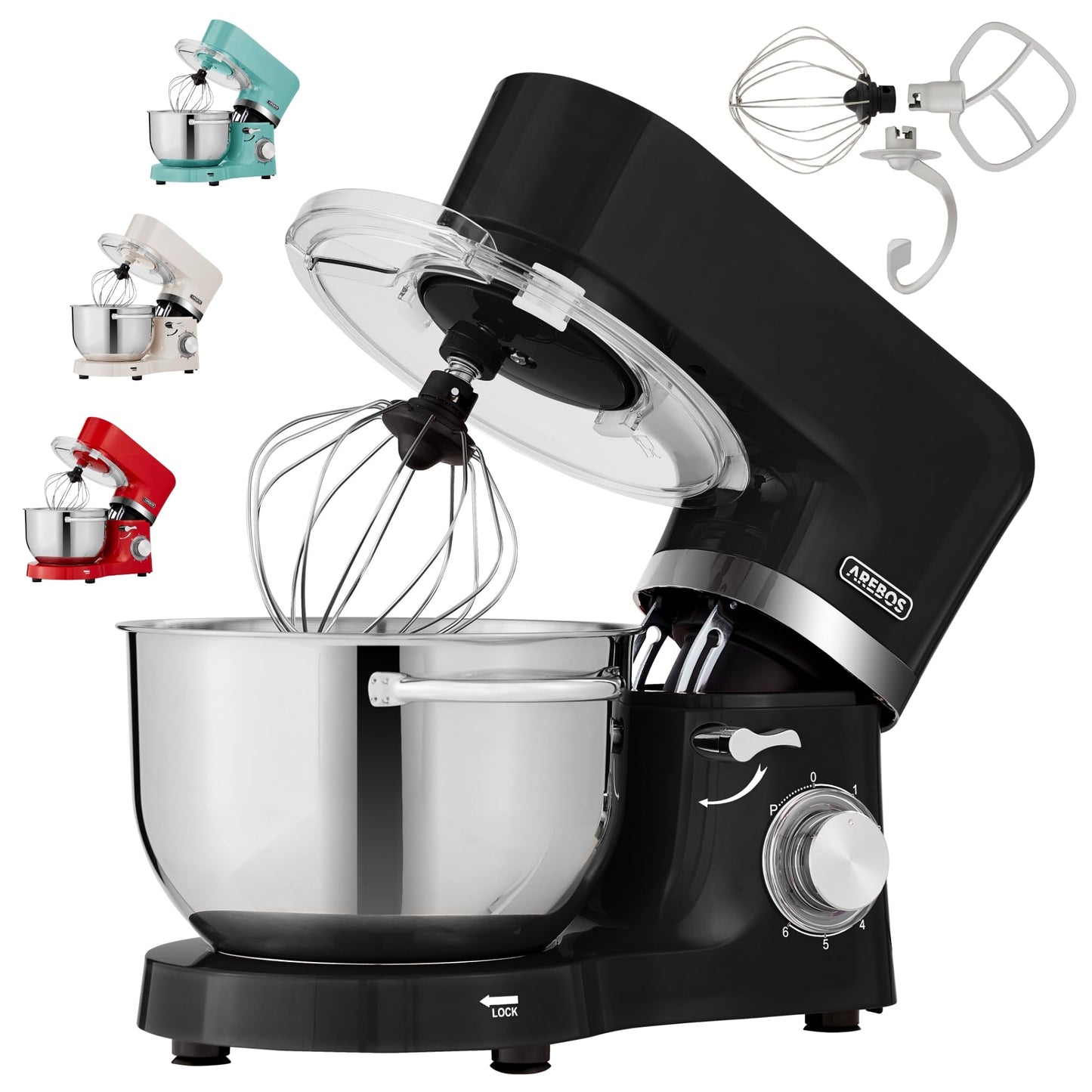 Küchen-Standmixer in Box, elektrischer Mini-Mixer für Lebensmittel, 10 l, leicht, tragbar, 6 Geschwindigkeiten, für den täglichen Gebrauch mit