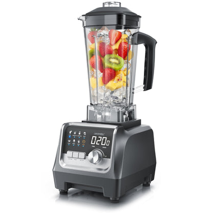 Arendo - Standmixer 2000 Watt mit Touchpanel - Hochleitungsmixer - 2L - 9 Geschwindigkeitsstufen – max. 24.000 U/min - Pulsfunktion – Timer – 5