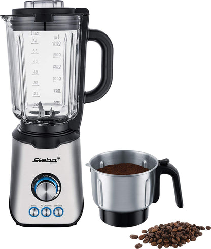 Steba Standmixer MX 4 PLUS | 1200 W Hochleistungsmotor | Hitzebeständiger Glasbehälter mit 1,75 L Volumen | 3 Automatikprogramme (Smoothie, Crushed