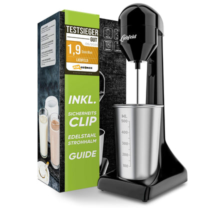 Clatronic® Barmixer u. Milchaufschäumer | Smoothie Maker | 650ml Edelstahlbehälter | praktischer Becherhalter | Mixer | 2 Geschwindigkeitsstufen |